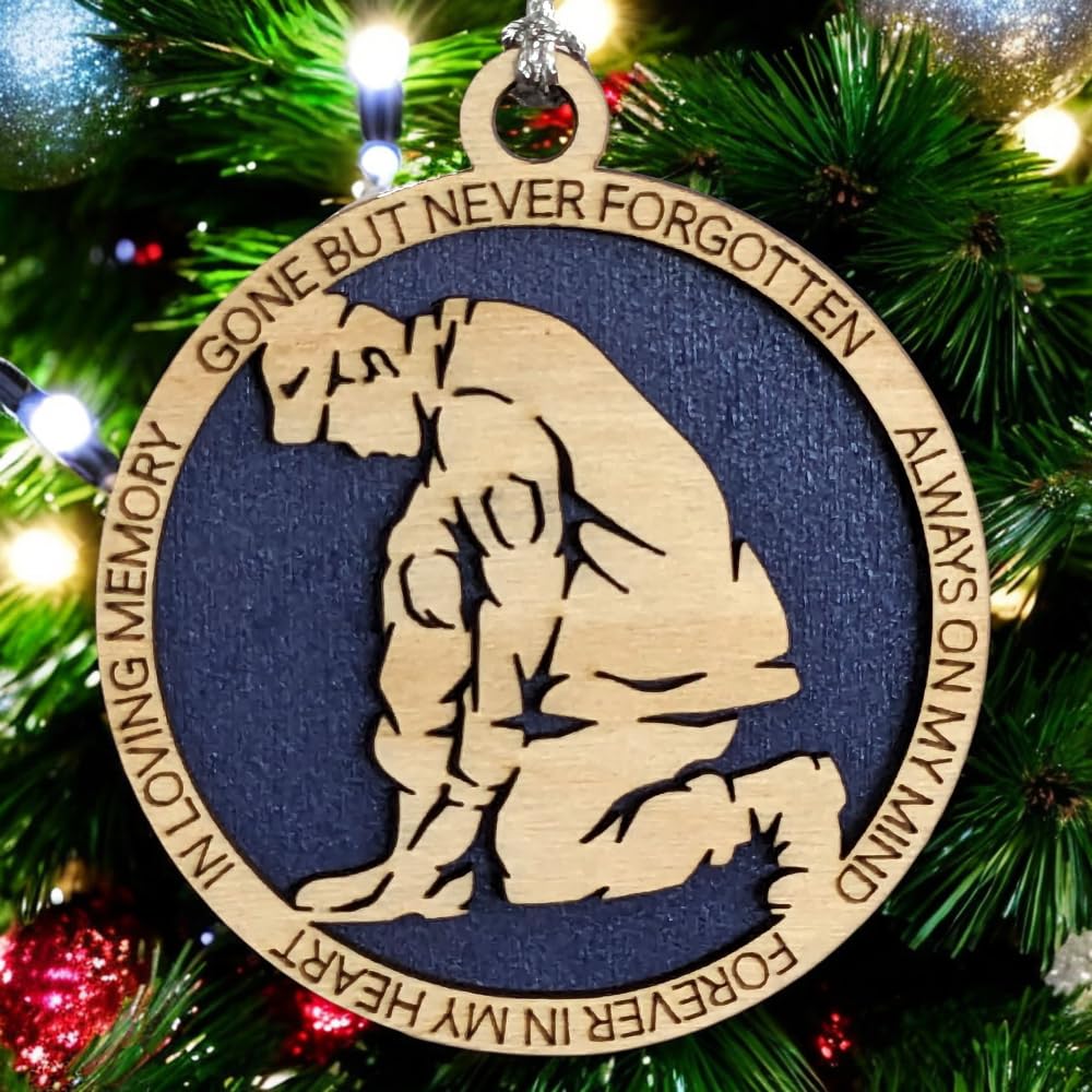 3" Navy Memorial Ornament, Kneeling Soldier