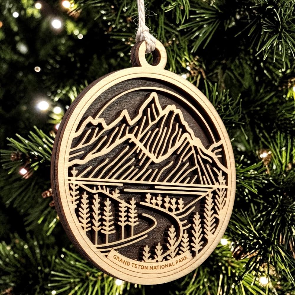 Grand Teton National Park 3.5" Wooden Ornament