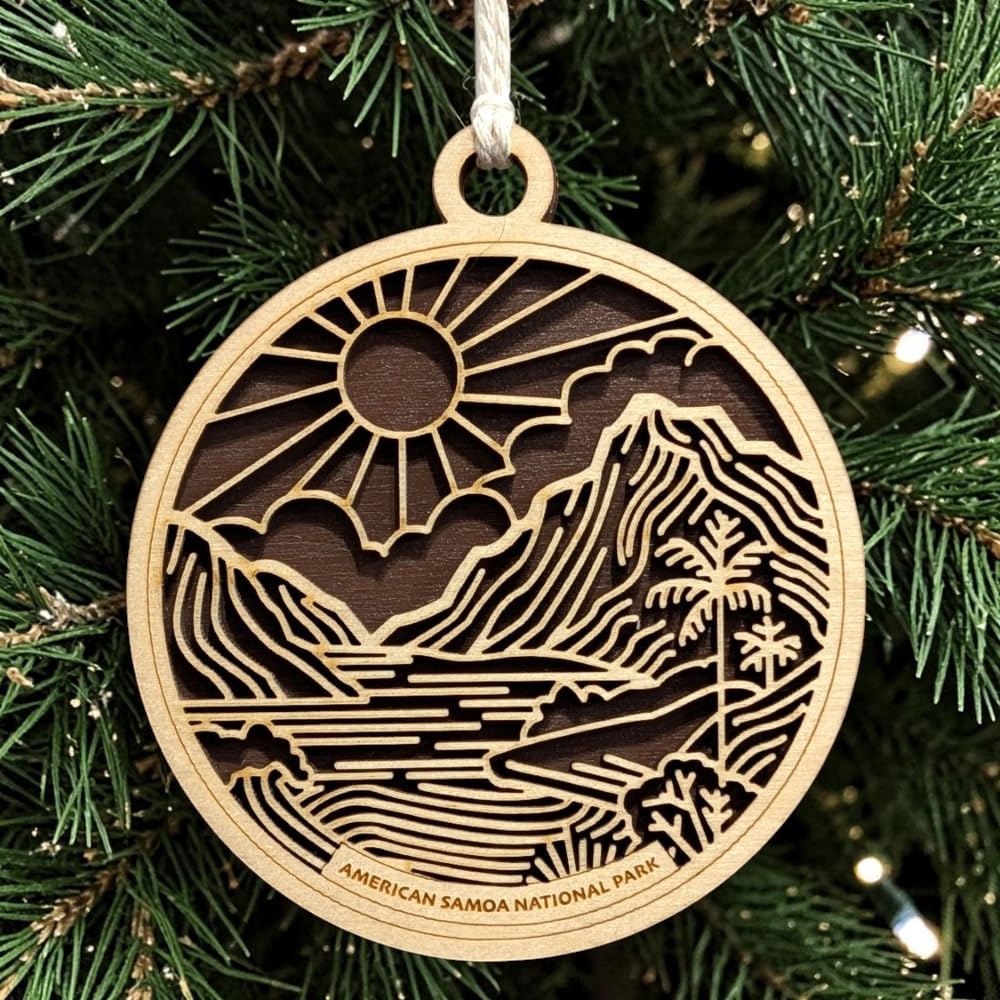 American Samoa National Park 3.5" Wooden Ornament