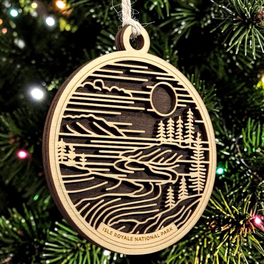 Isle Royale National Park 3.5" Wooden Ornament