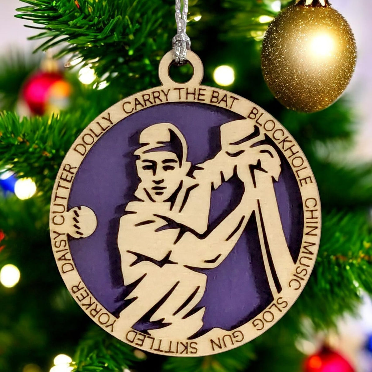 3" Male Cricket Batter Ornament