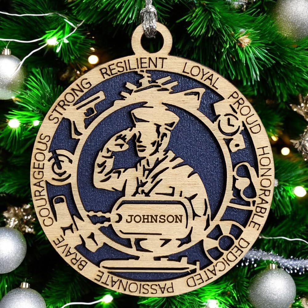 3" Navy Male Ornament, Field Uniform, Icons, Dog Tag