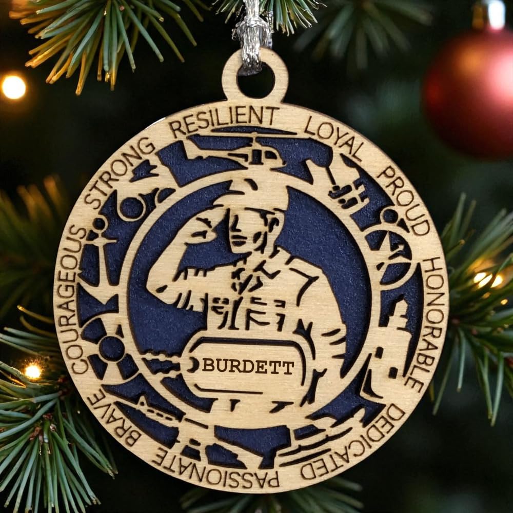 3" Coast Guard Male Ornament, Field Uniform, Icons, Dog Tag