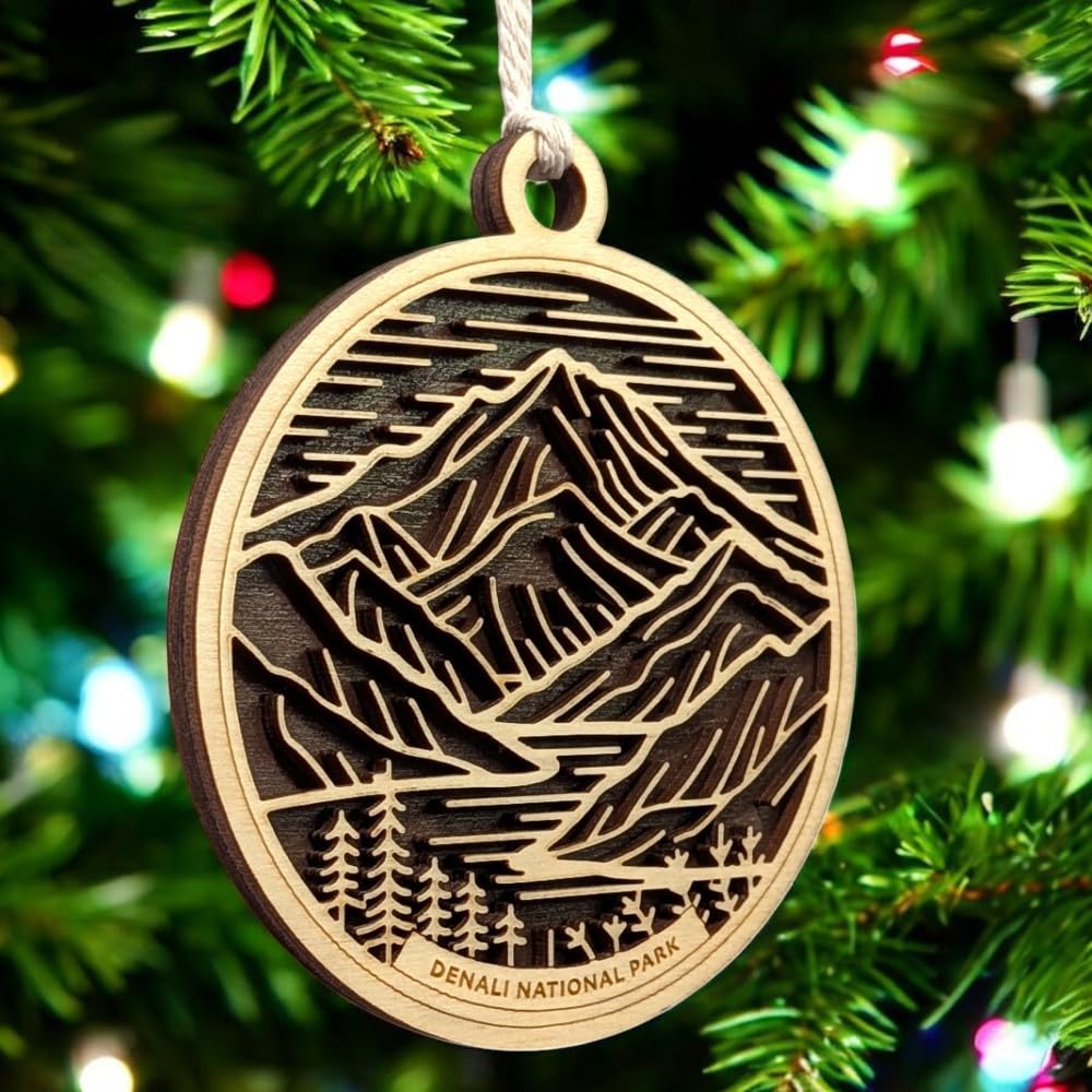 Denali National Park 3.5" Wooden Ornament