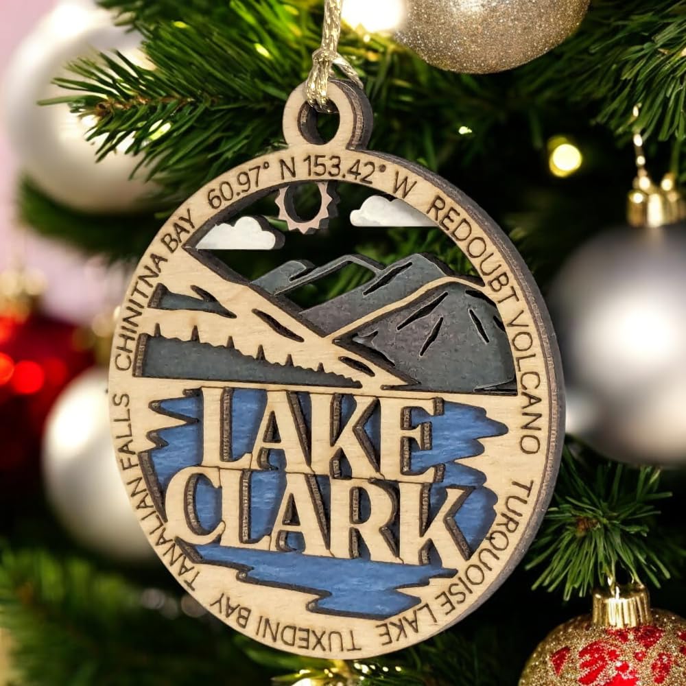 3" Lake Clark National Park Ornament / Car Charm - USA Made