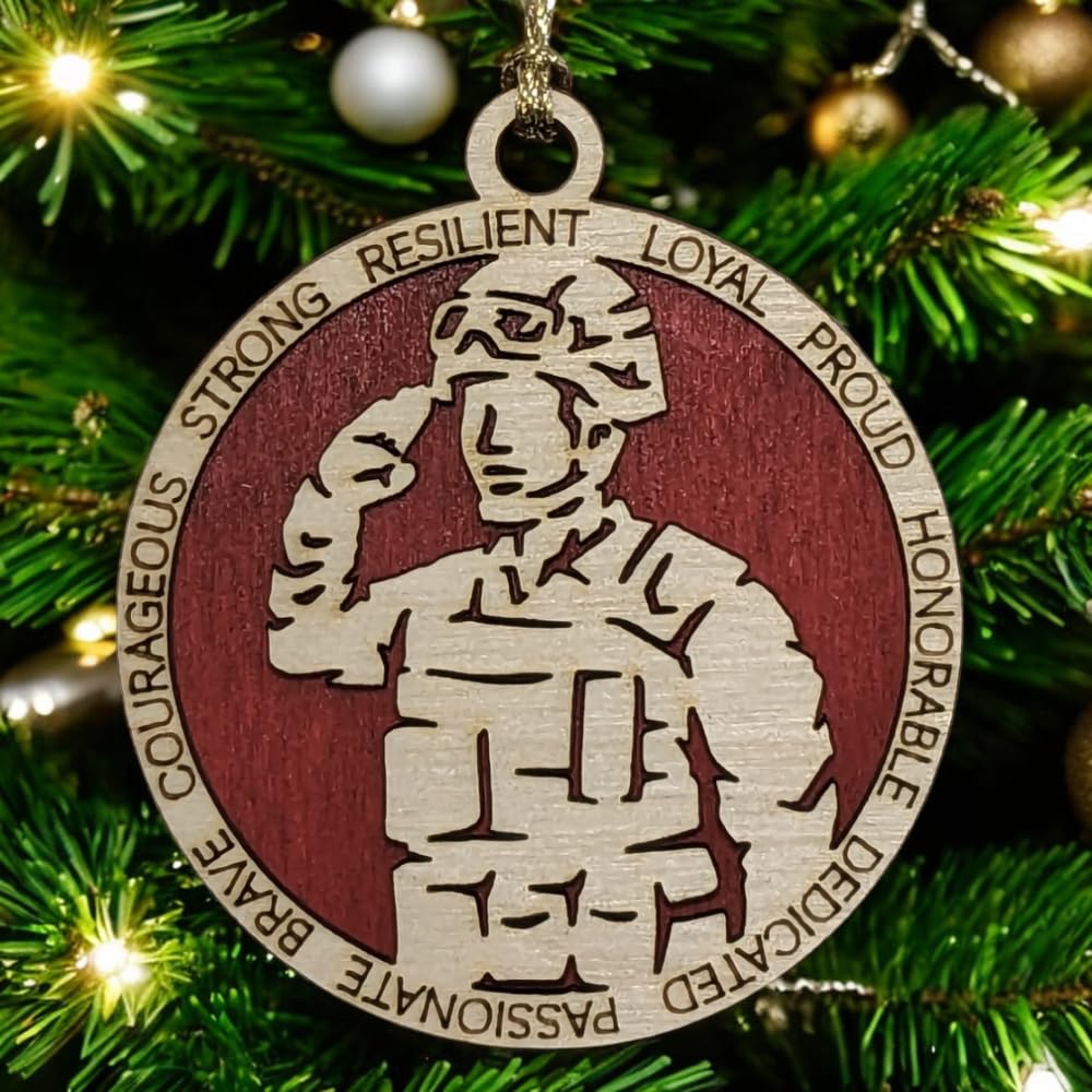 3" Marines Inspired Male Soldier Ornament, Field Uniform