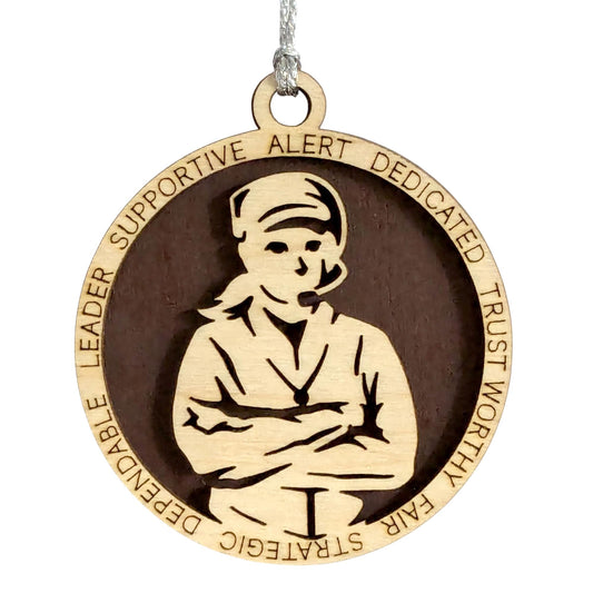 3" Female Coach Ornament / Car Charm