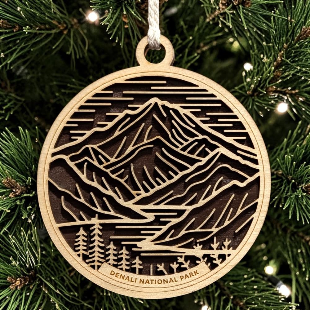 Denali National Park 3.5" Wooden Ornament