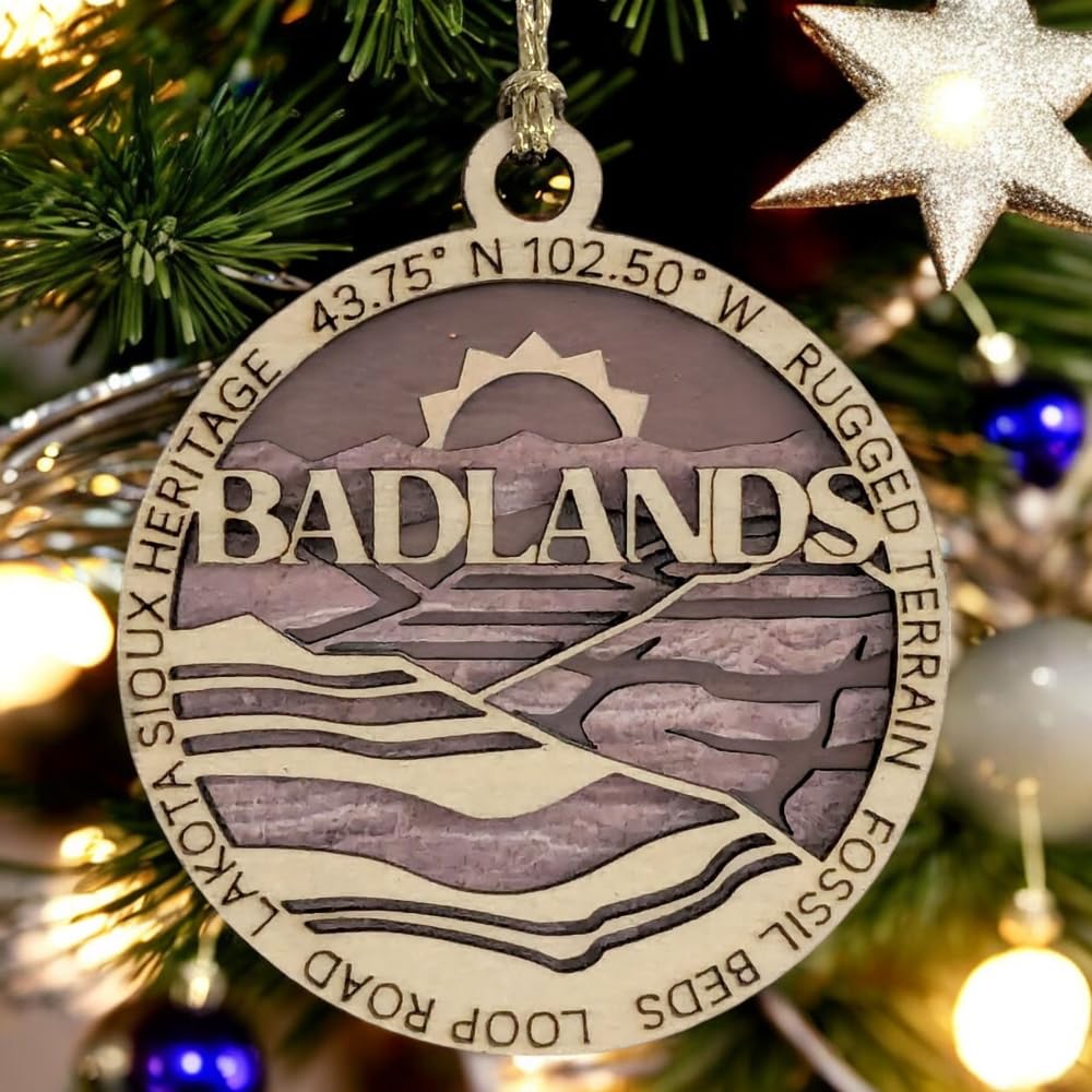 3" Badlands National Park Ornament / Car Charm - USA Made
