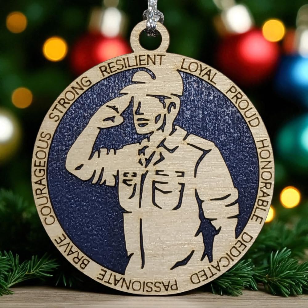 3" Coast Guard Male Sailor Ornament, Field Uniform