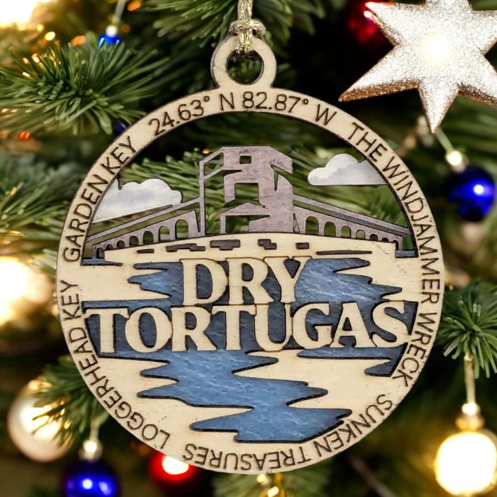 3" Dry Tortugas National Park Ornament / Car Charm - USA Made