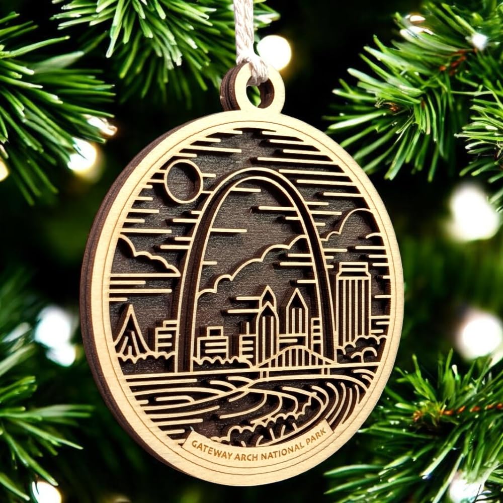 Gateway Arch National Park 3.5" Wooden Ornament