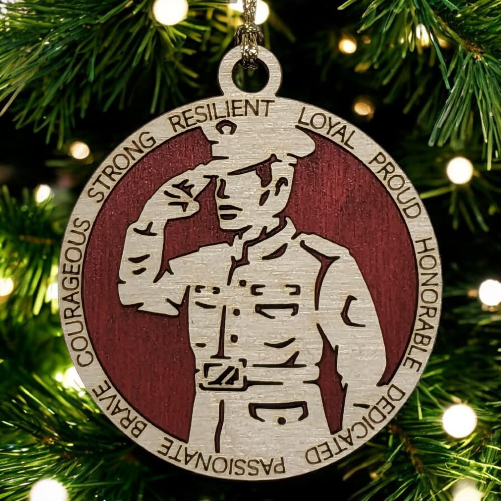3" Marines Inspired Male Soldier Ornament, Formal Uniform