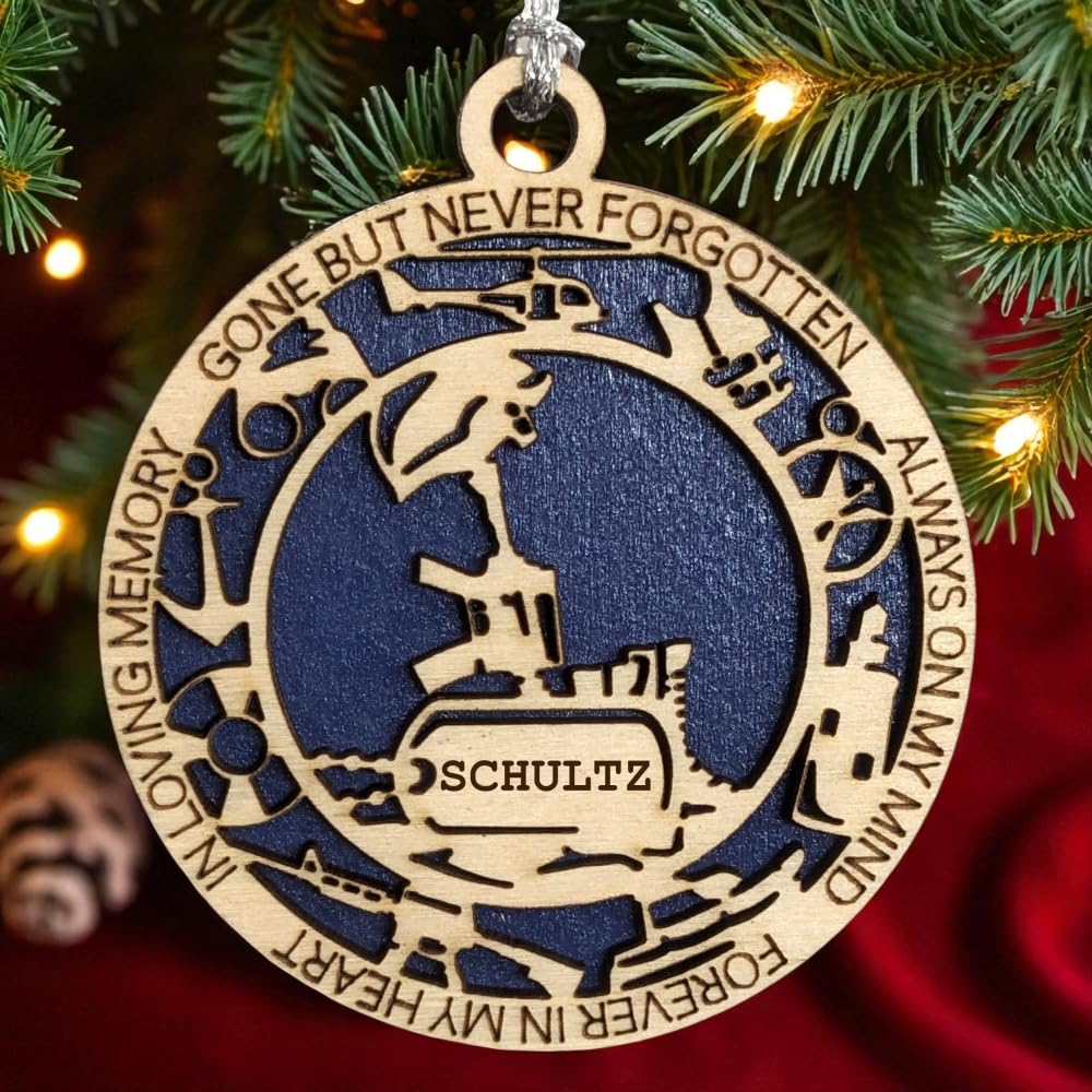 3" Coast Guard Memorial Ornament, Cross, Icons, Dog Tag