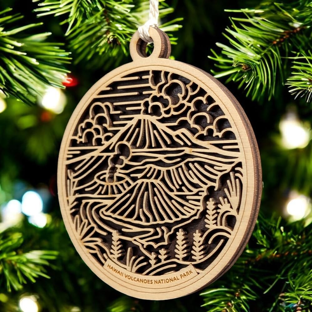 Hawaii Volcanoes National Park 3.5" Wooden Ornament