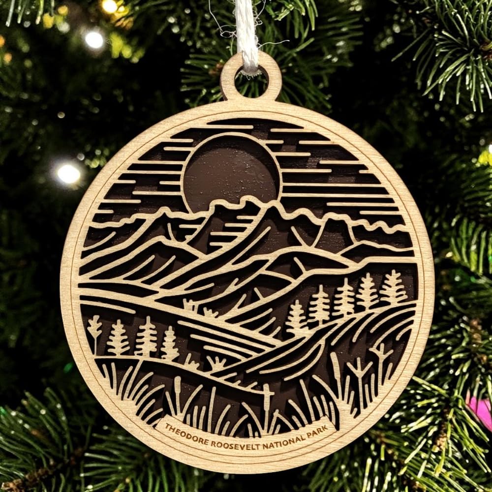 Theodore Roosevelt National Park 3.5" Wood Ornament