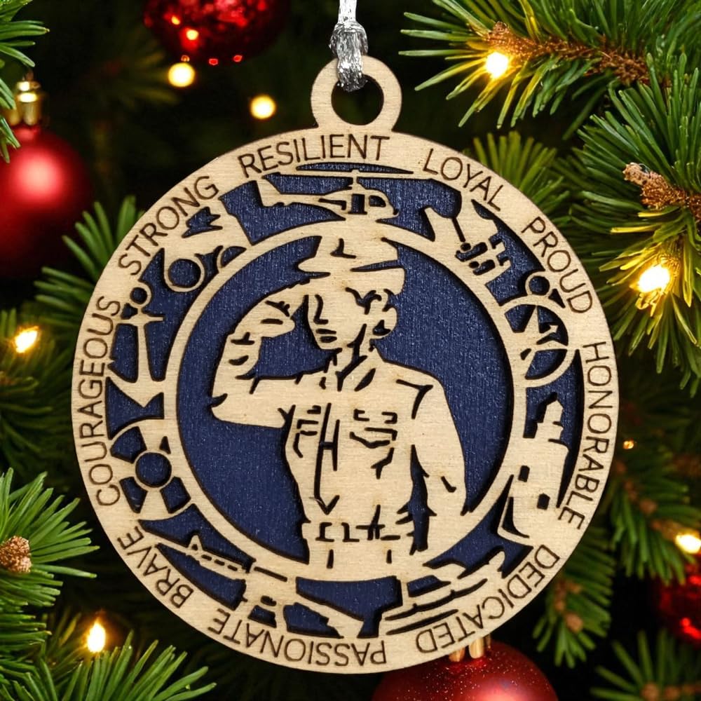 3" Coast Guard Female Sailor Ornament, Formal Uniform, Icons