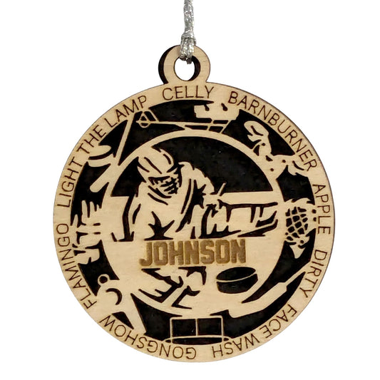 Handmade 3" Custom Male Sledge Hockey Gear Ornament