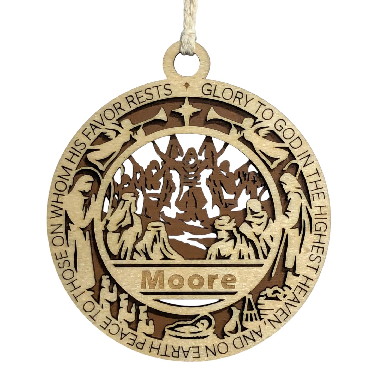 3.5" Glory to God Angel Custom Ornament