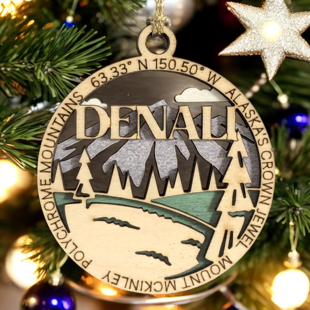 3" Denali National Park Ornament / Car Charm - USA Made