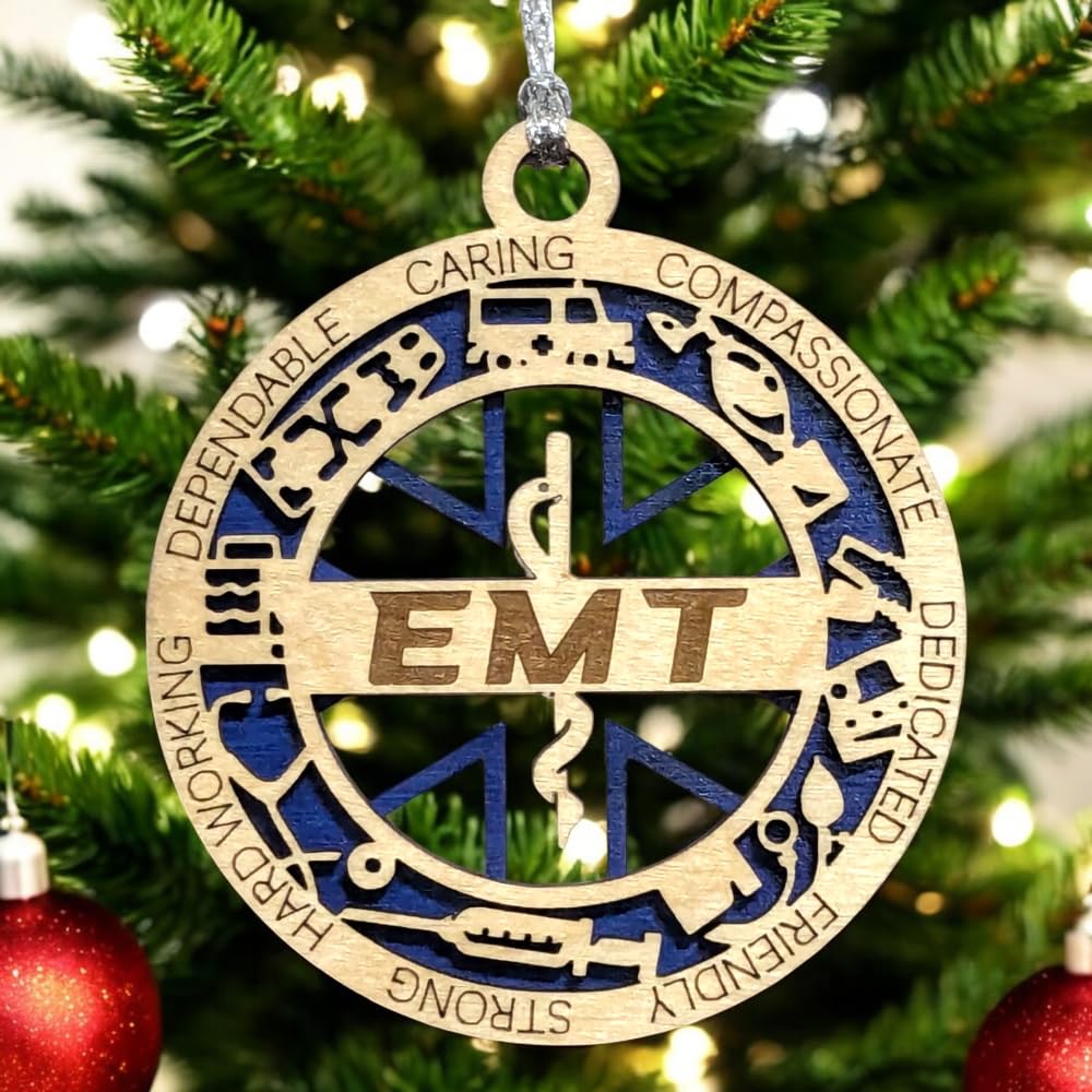 3" EMT Wood Christmas Ornament - Cut Layer
