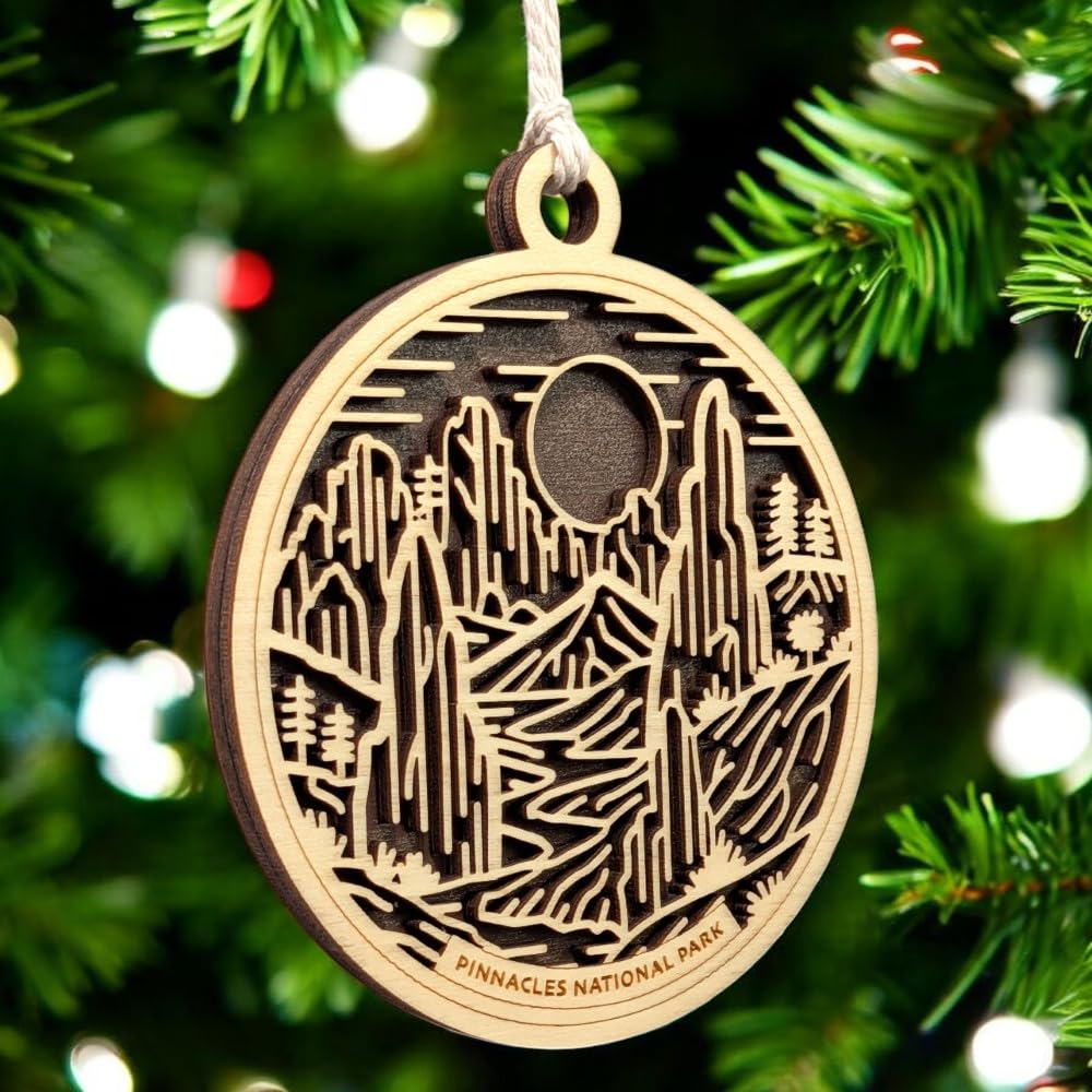 Pinnacles National Park 3.5" Wood Christmas Ornament