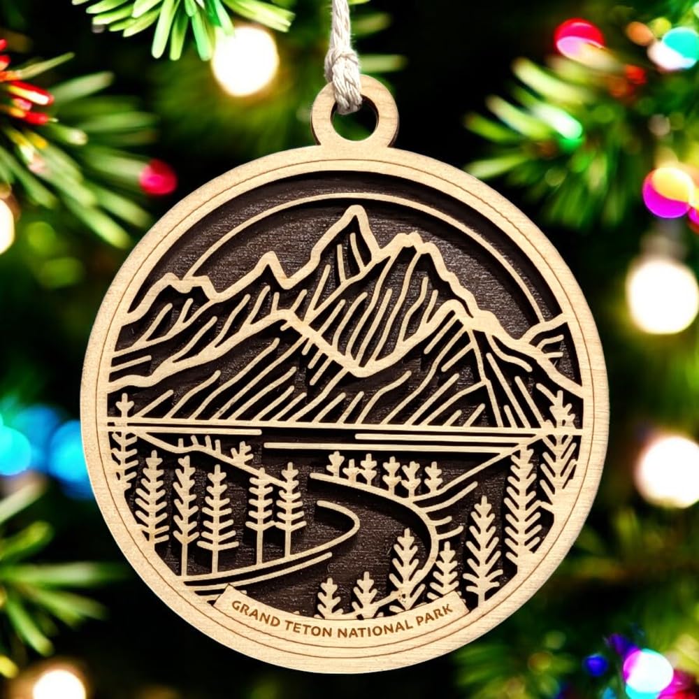 Grand Teton National Park 3.5" Wooden Ornament