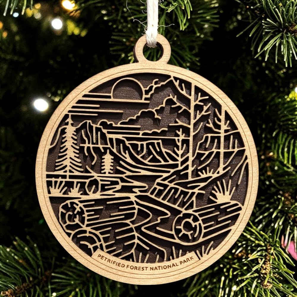 Petrified Forest National Park 3.5" Wood Christmas Ornament