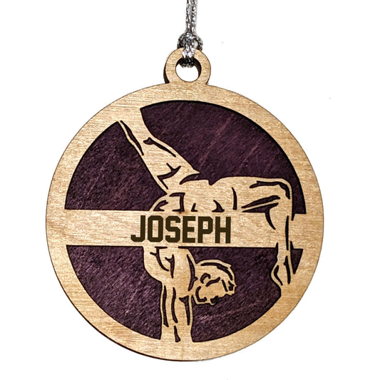 Personalized 3" Male Gymnastics Christmas Ornament