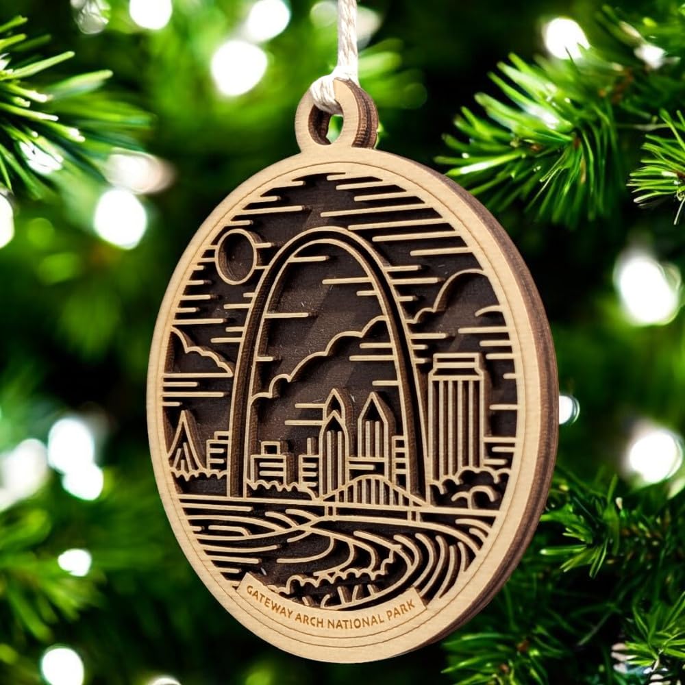 Gateway Arch National Park 3.5" Wooden Ornament