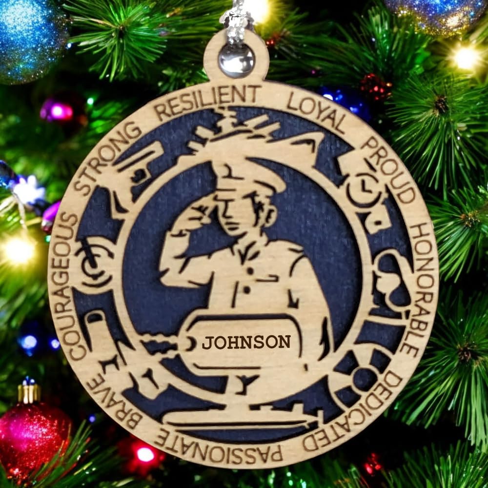 3" Navy Female Ornament, Formal Uniform, Icons, Dog Tag