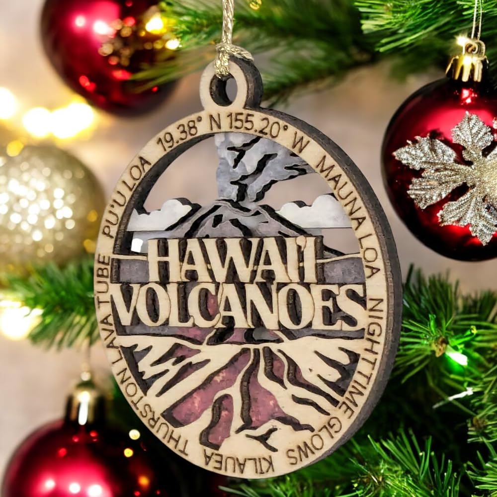 3" Hawaiʻi Volcanoes Ornament / Car Charm - USA Made