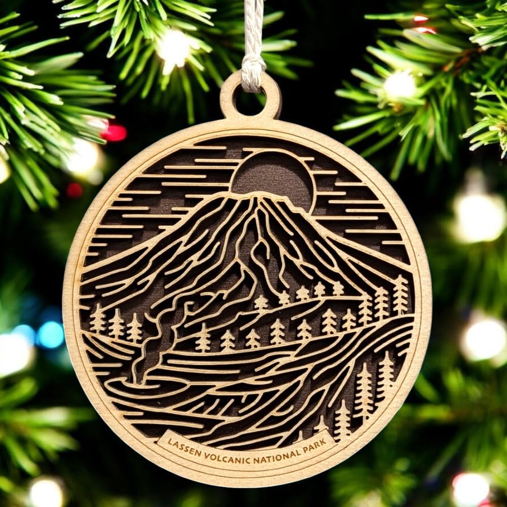 Lassen Volcanic National Park 3.5" Wooden Ornament