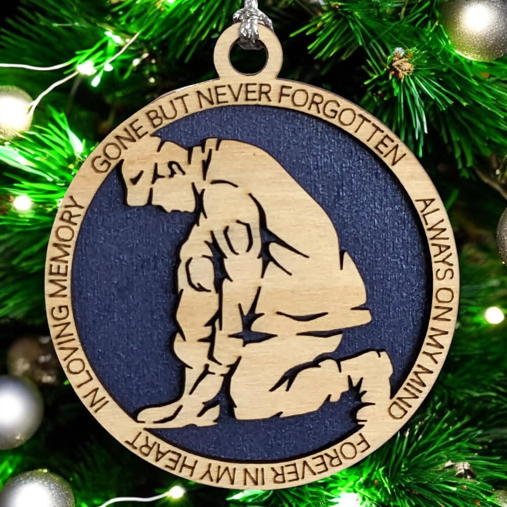3" Navy Memorial Ornament, Kneeling Soldier