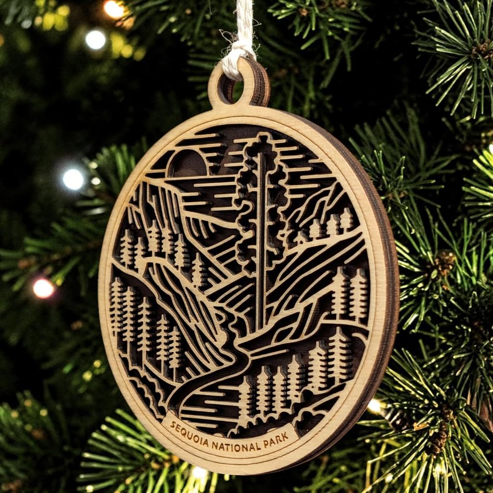 Sequoia National Park 3.5" Wood Christmas Ornament
