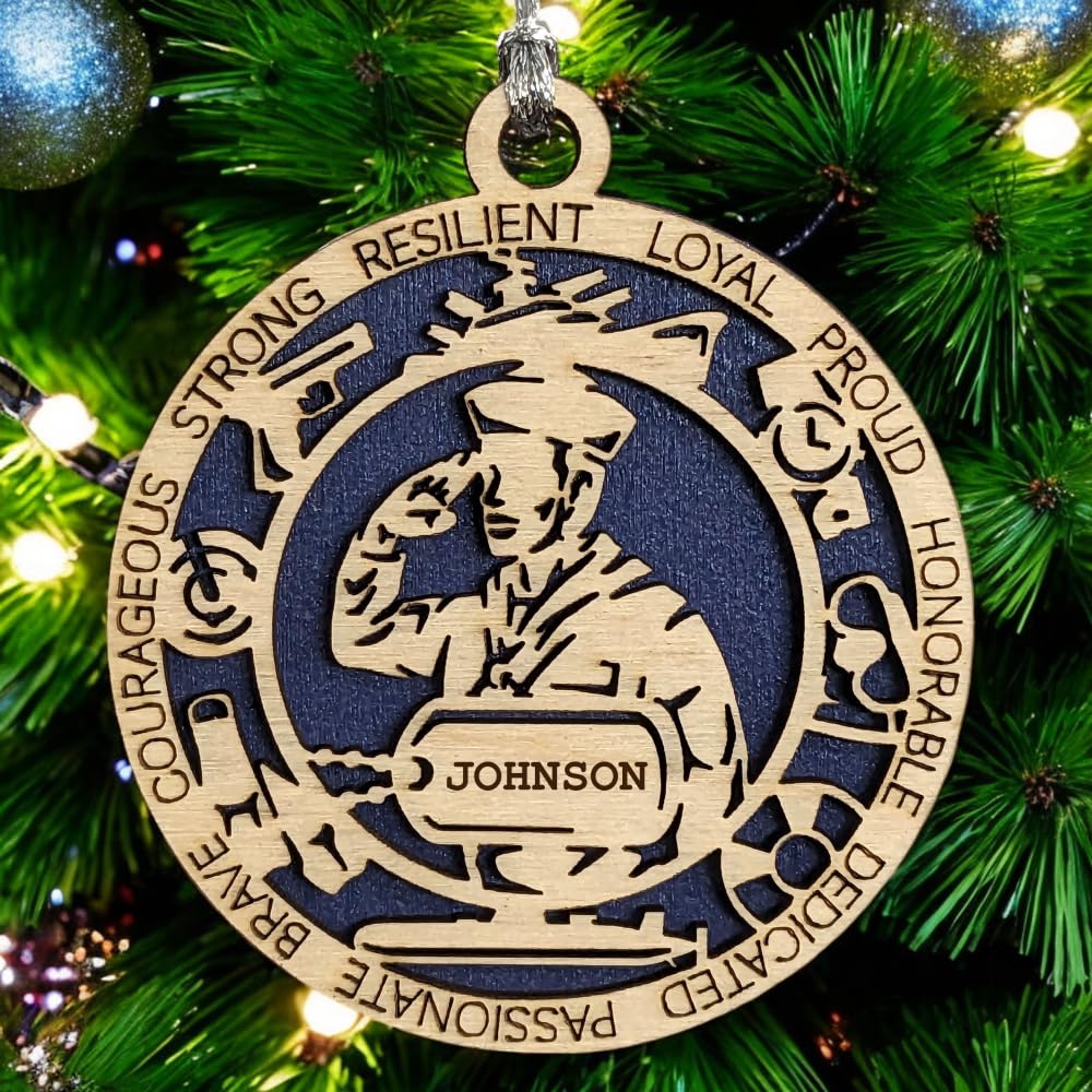 3" Navy Male Ornament, Field Uniform, Icons, Dog Tag