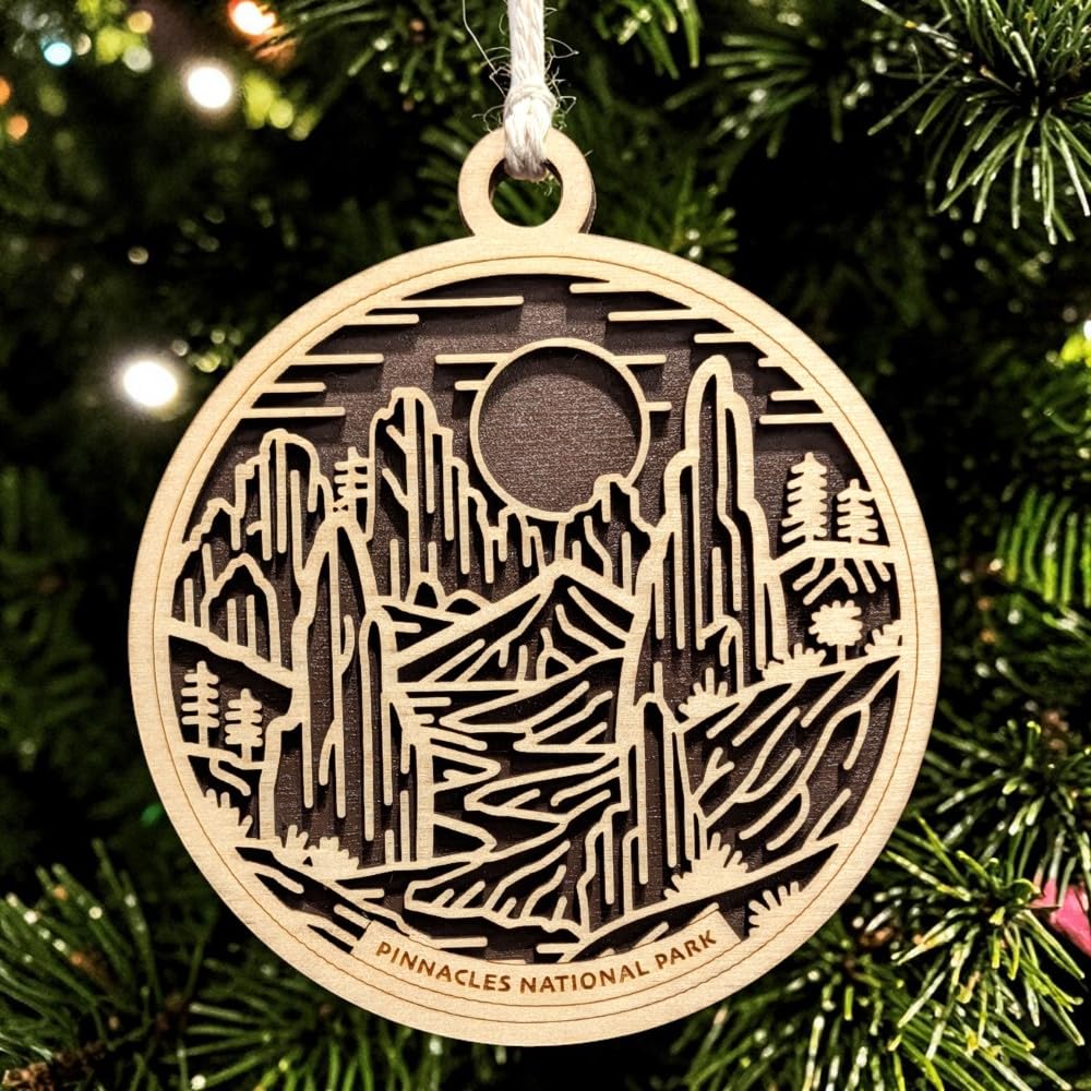 Pinnacles National Park 3.5" Wood Christmas Ornament