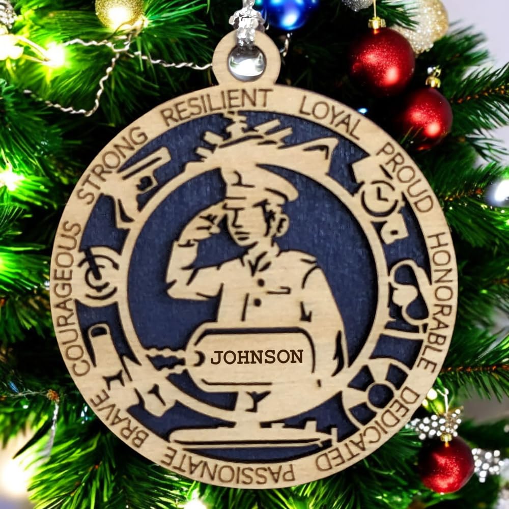 3" Navy Female Ornament, Formal Uniform, Icons, Dog Tag