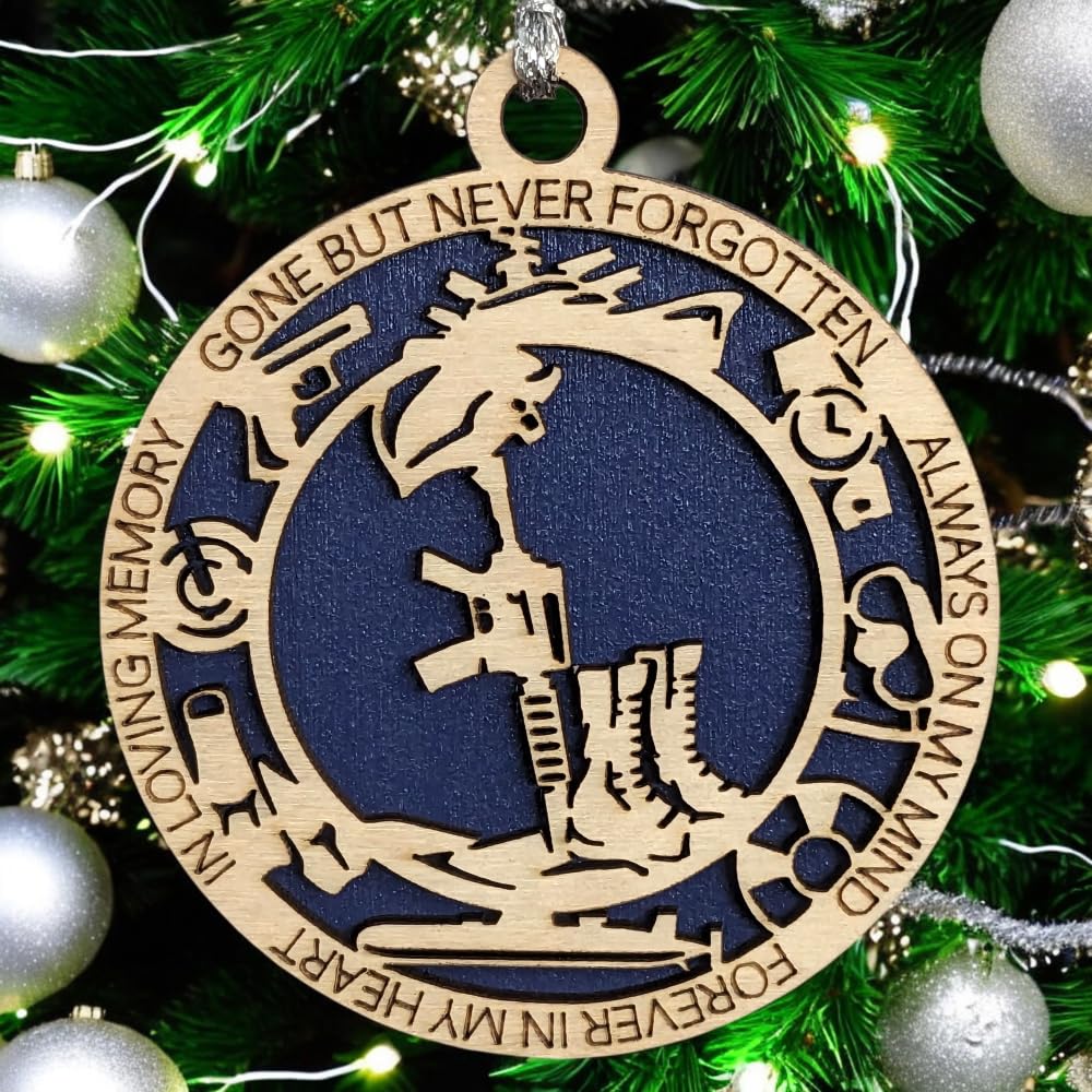 3" Navy Memorial Ornament, Battlefield Cross, Icons