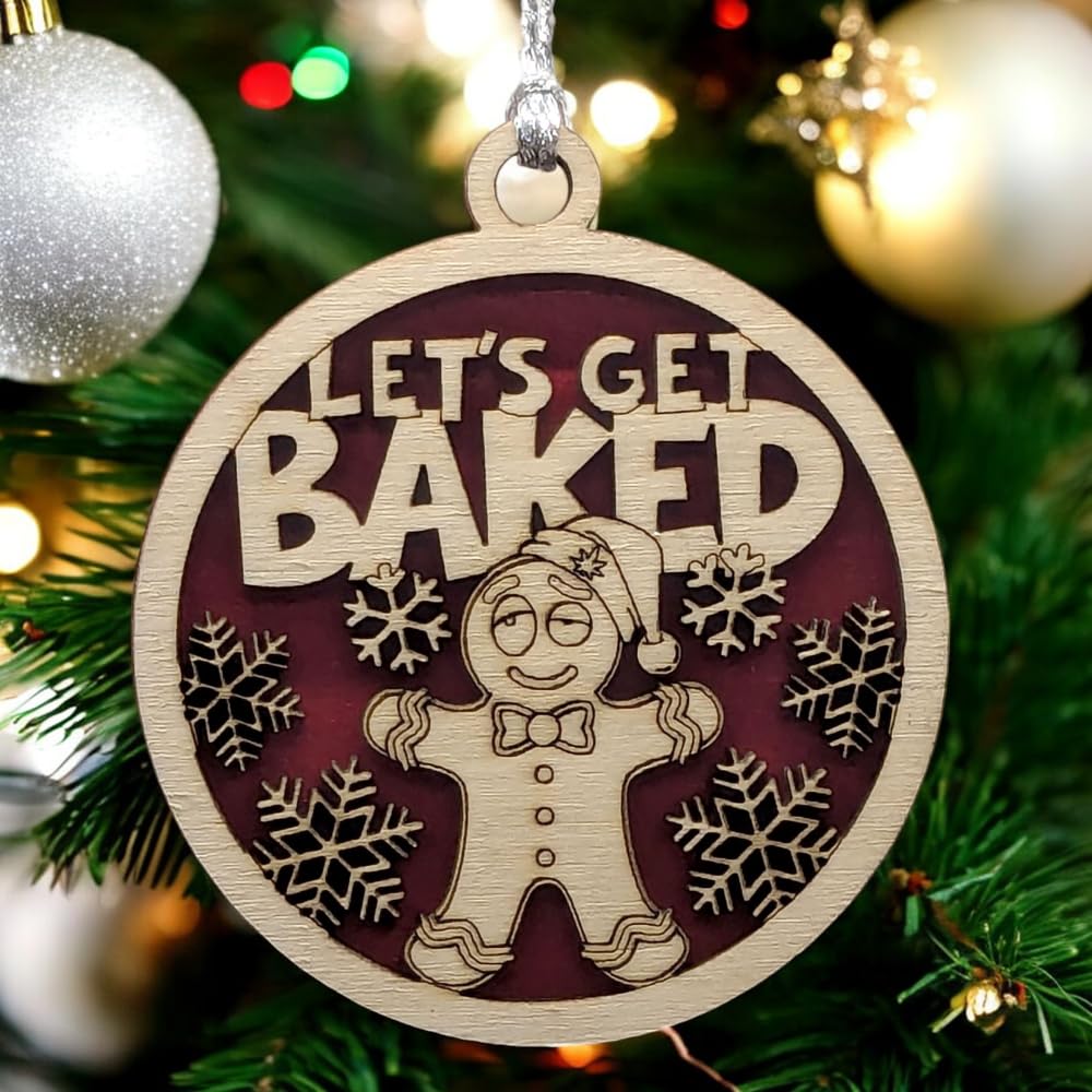 3" "Let's Get Baked" Gingerbread Ornament