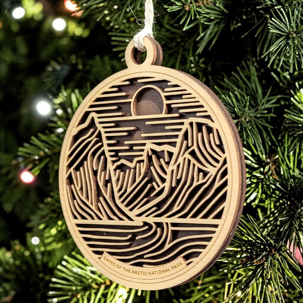 Gates of the Arctic National Park 3.5" Wooden Ornament
