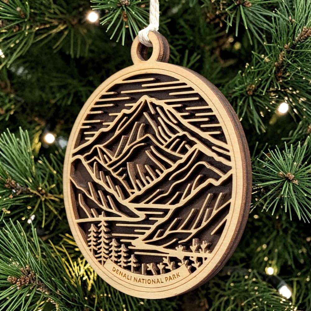 Denali National Park 3.5" Wooden Ornament