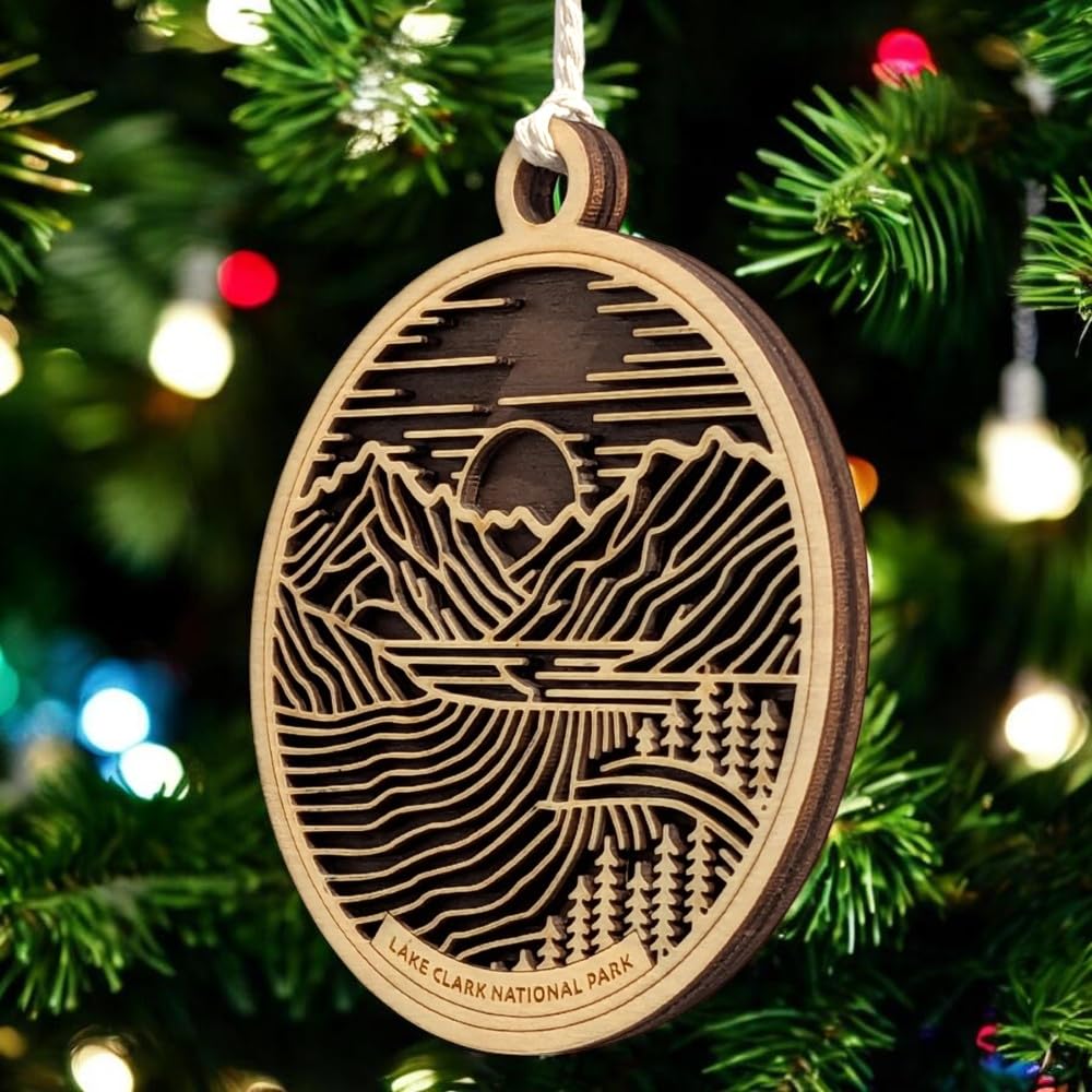 Lake Clark National Park 3.5" Wooden Ornament