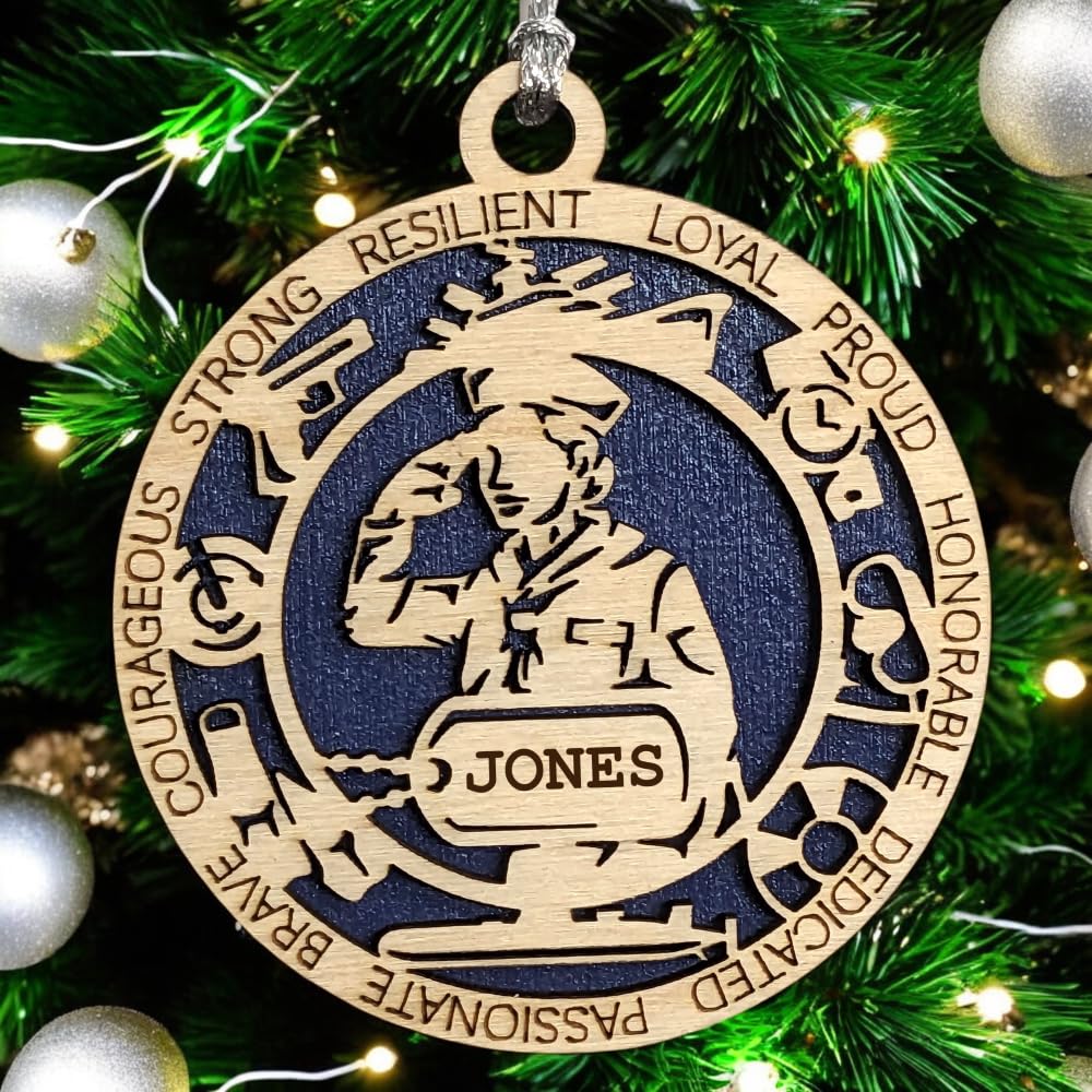 3" Navy Female Ornament, Field Uniform, Icons, Dog Tag