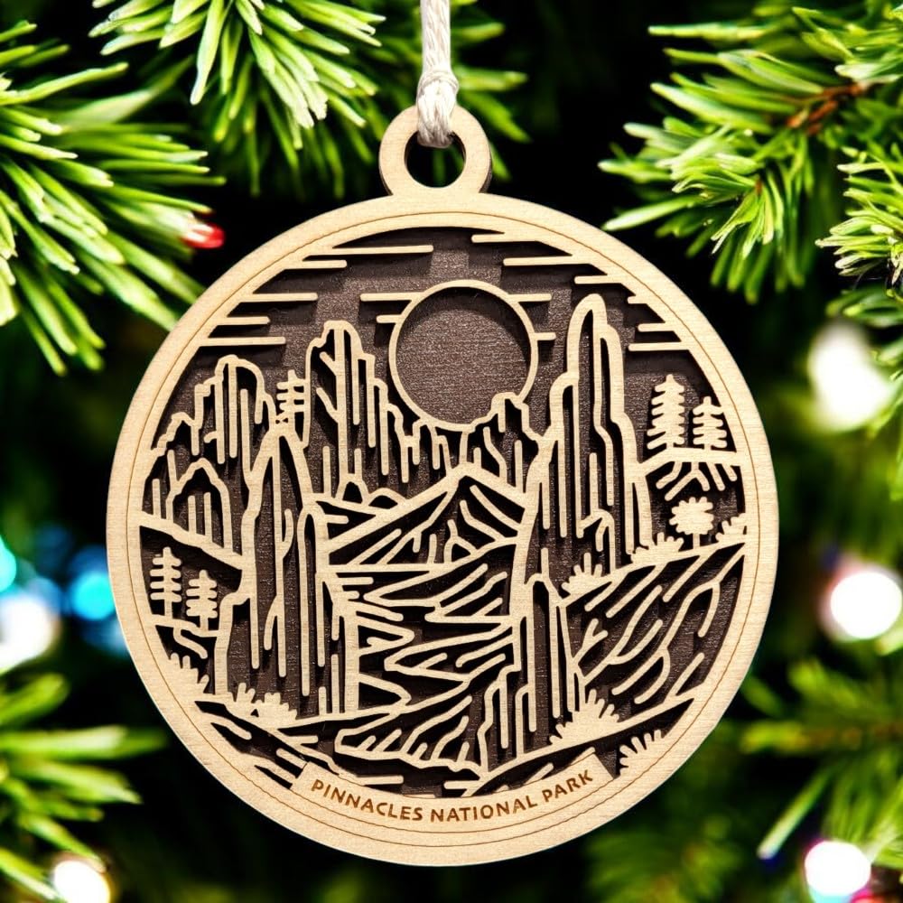 Pinnacles National Park 3.5" Wood Christmas Ornament