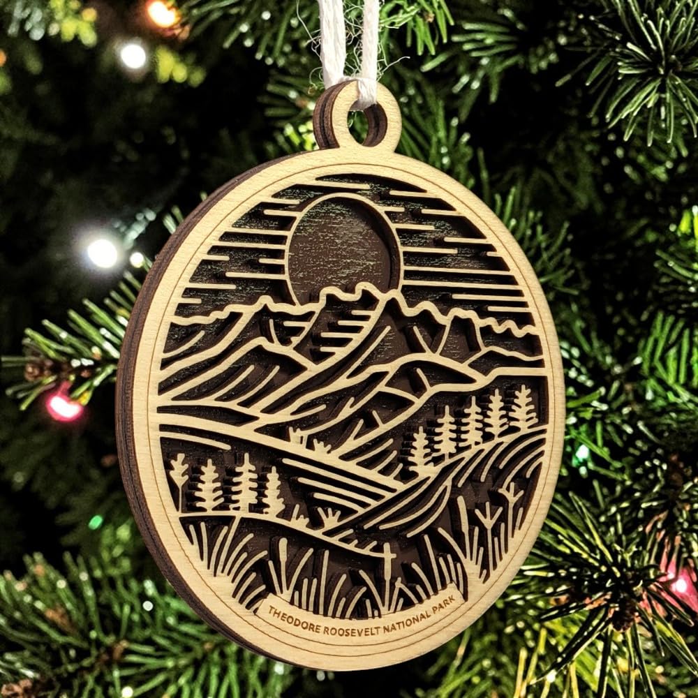Theodore Roosevelt National Park 3.5" Wood Ornament