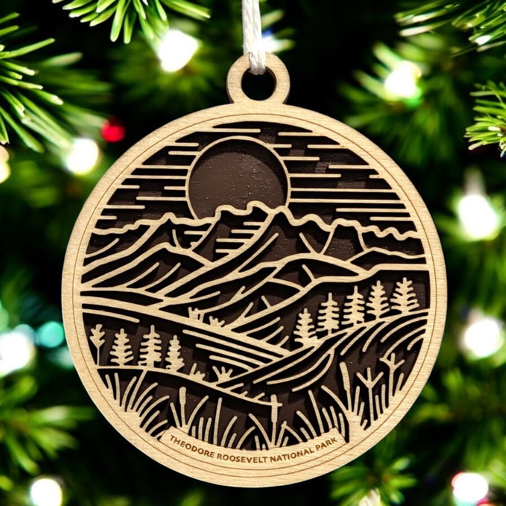 Theodore Roosevelt National Park 3.5" Wood Ornament