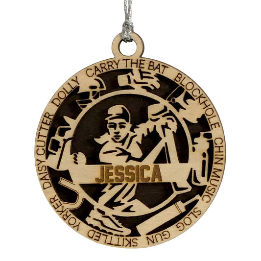 3" Personalized Batter Icons Ornament