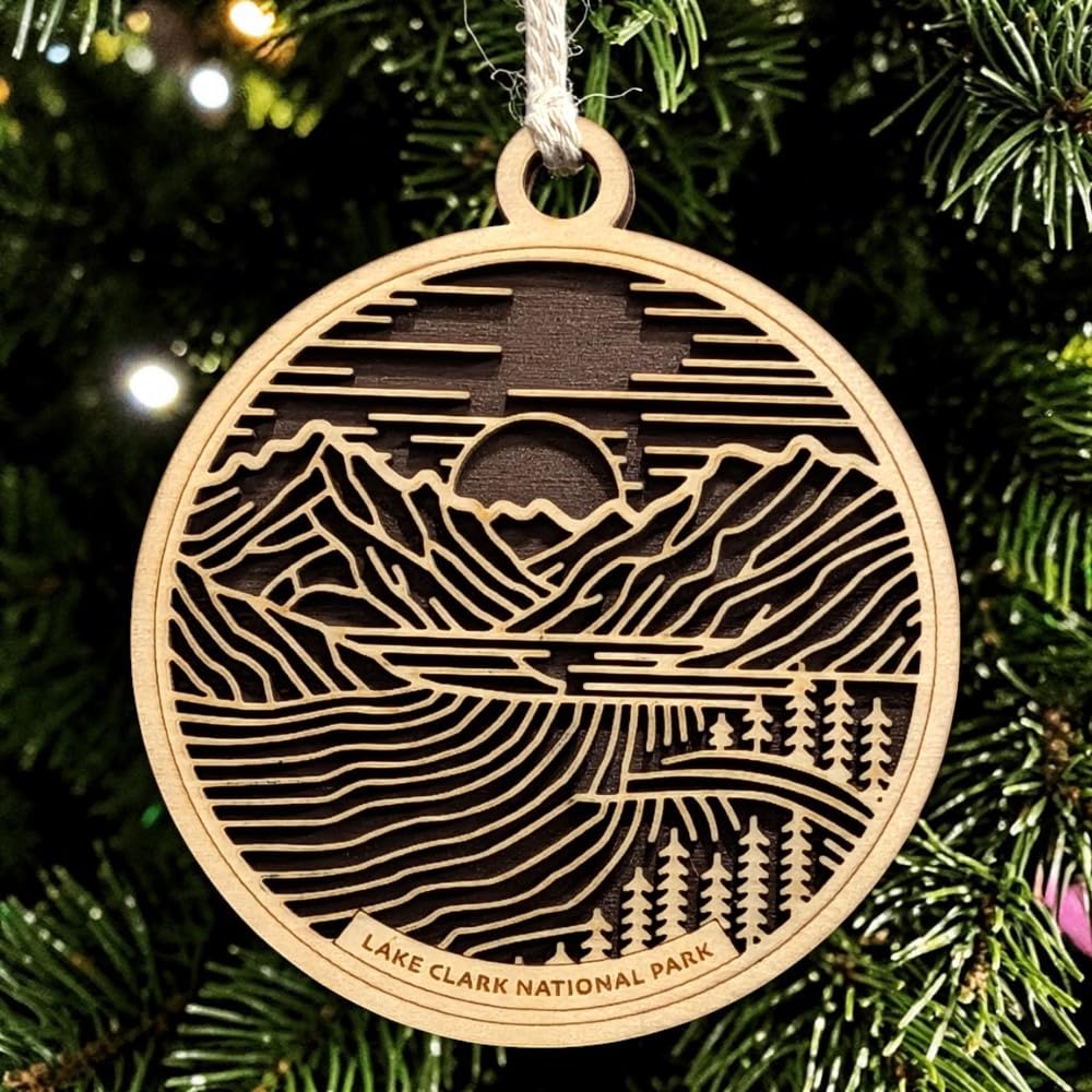 Lake Clark National Park 3.5" Wooden Ornament