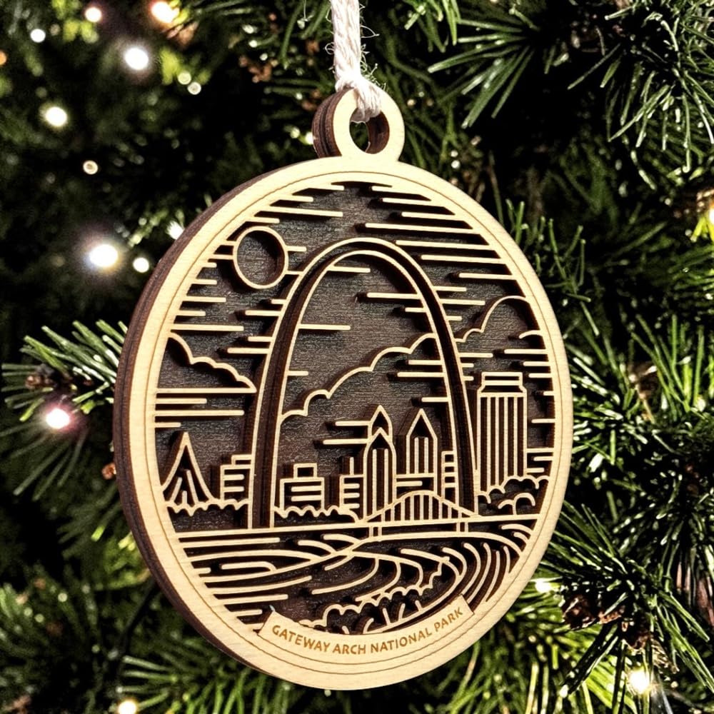 Gateway Arch National Park 3.5" Wooden Ornament